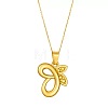 304 Stainless Steel Pendant Necklaces for Women WGFC427-01-2