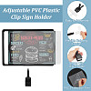 FINGERINSPIRE 3 Styles Adjustable PVC Plastic Clip Sign Holder AJEW-FG0003-58-3