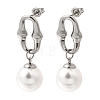 304 Stainless Steel Stud Dangle Earrings EJEW-E618-01P-4