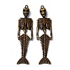 Tibetan Style Alloy Big Pendants TIBE-Q067-01AB-NR-2