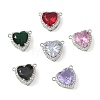 Brass Pave Cubic Zirconia Pendants KK-CBA74BF-01P-1
