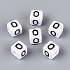 Opaque Acrylic European Large Hole Beads SACR-N020-01B-01-1