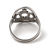 201 Stainless Steel Crown Thick Finger Ring for Women RJEW-G266-39P-2