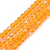 Electroplate Transparent Glass Beads EGLA-B013-02A-AB10-1