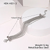 304 Stainless Steel Multi Strand Ball Chains Bracelets for Women FS-WGF1B10-03-1