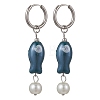 Handmade Porcelain Hoop Earrings EJEW-JE06953-4