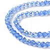 Transparent Electroplate Glass Beads Strands GLAA-Q099-B01-02-3