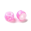 Spray Painted ABS Plastic European Beads KY-G033-01A-03-2