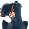 Halloween Alloy Polymer Clay Dangle Stud Earrings FS-WGD4736-08-2