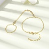 Brass Micro Pave Cubic Zirconia Mittens Bracelets BJEW-C156-01G-03-1