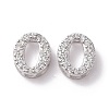 925 Sterling Silver Micro Pave Cubic Zirconia Beads STER-Z005-15P-O-1
