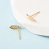 Brass Stud Earrings EJEW-L278-08G-3