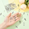 60Pcs 6 Styles Ocean Tibetan Style Alloy Pendants FIND-YW0012-44-5