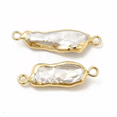 Baroque Natural Keshi Pearl Connector Charms PEAR-P004-04KCG-1