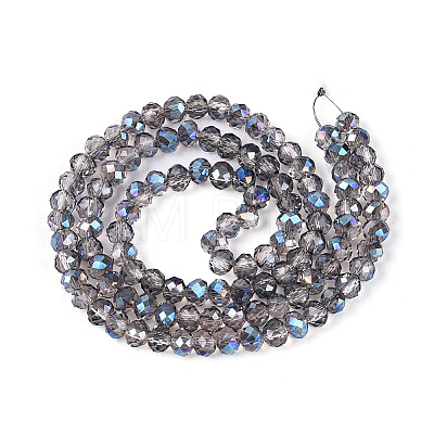 Electroplate Transparent Glass Beads Strands EGLA-N054-T4mm-A01-1