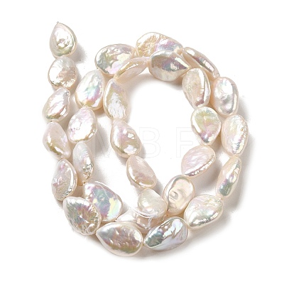 Natural Baroque Pearl Keshi Pearl Beads Strands PEAR-E016-017-1