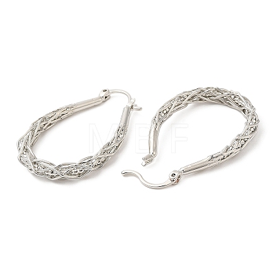 Brass Hoop Earrings EJEW-A102-03P-1