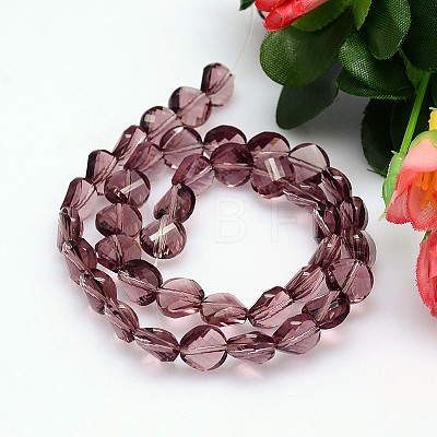 Faceted Flat Round Imitation Austrian Crystal Bead Strands G-M193-10mm-11A-1