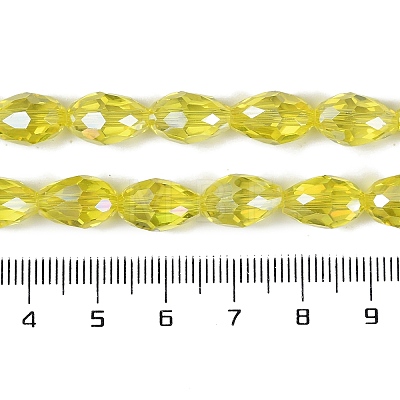 Transparent Electroplate Glass Beads Strands EGLA-N013-T4mm-B26-1