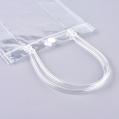 Valentine's Day Transparent PVC Plastic Gift Bag with Handle ABAG-WH0005-20A-1