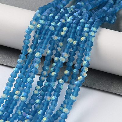 Imitation Jade Glass Beads Strands EGLA-A034-T2mm-MB27-1