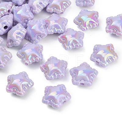 Plating Opaque Acrylic Beads AC-CBA0766-01A-1