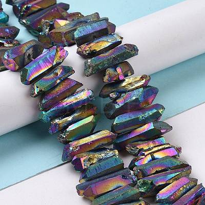 Natural Quartz Crystal Points Beads Strands G-K181-B19-1