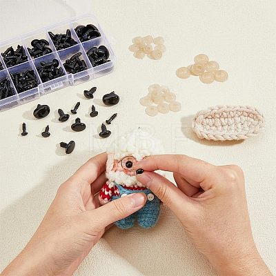 Resin Doll Craft Eyes and Noses with Washers DIY-WH0209-04-1