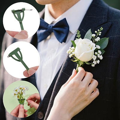 20Pcs Iron & Plastic Brooch Findings JEWB-SC0001-97-1