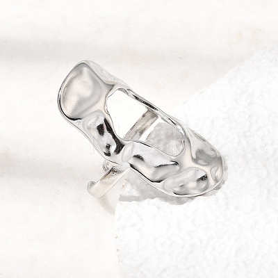 304 Stainless Steel Cuff Open Rings for Women RJEW-T034-01P-1