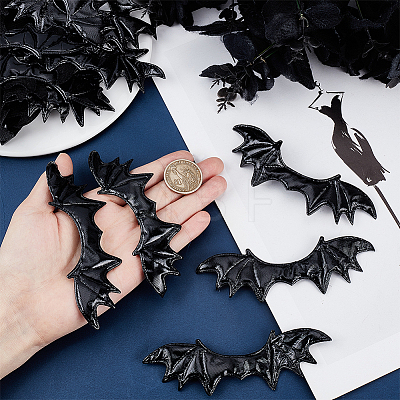 Gorgecraft 40Pcs Imitation Leather Evil Wings Ornament Accessories DIY-GF0008-82B-1