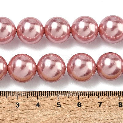 Electroplated Shell Pearl Beads Strands BSHE-G041-14mm-05-1