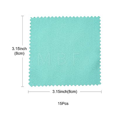 15Pcs Silver Polishing Cloth AJEW-FS0001-45-1