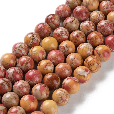 Dyed Natural Regalite/Imperial Jasper/Sea Sediment Jasper Beads Strands G-B124-C01-16-1