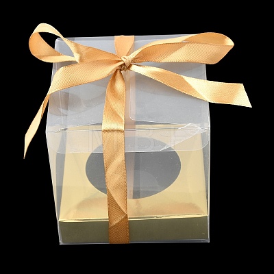 Transparent PET Cupcake Packing Boxes with Paper Base PL-CBA0AB9-01B-1