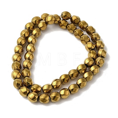 Electroplated Non-Magnetic Synthetic Hematite Beads Strands G-P518-05B-01-1