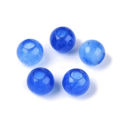 Natural White Jade European Beads G-Q607-01A-01-1