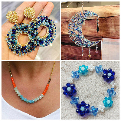 6 Strands 3 Styles Glass Beads Strands EGLA-TA0013-71A-1