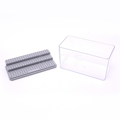 3-Tier Transparent Acrylic Mini Building Block Presentation Boxes ODIS-WH0008-38B-1