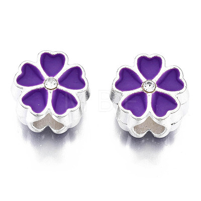 Alloy Enamel European Beads MPDL-T005-005C-RS-1