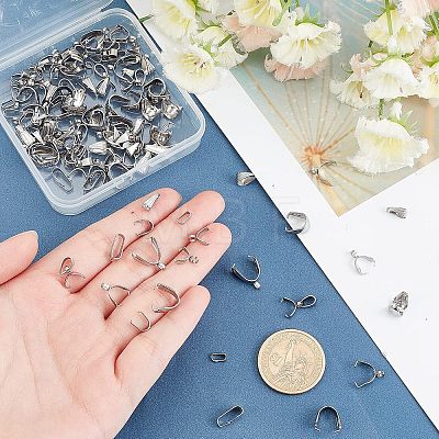 120Pcs Bail Kit for DIY Pendant Making STAS-UN0031-22-1