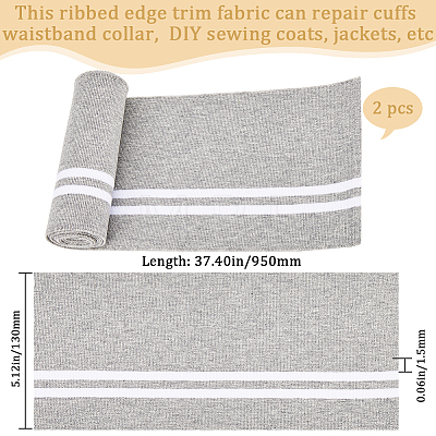 Polyester Elastic Ribbing Fabric for Cuffs DIY-WH0028-96C-1