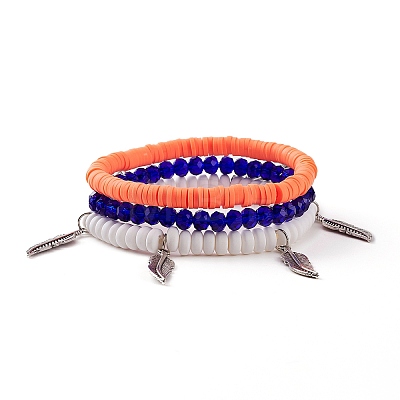 3Pcs 3 Styles Stretch Bracelets Sets BJEW-JB05899-1