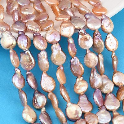 Natural Baroque Keshi Pearl Coin Beads Strands PA-CBAFEE8-15D-1