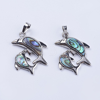 Abalone Shell/Paua Shell Pendants X-SSHEL-L008-11P-1
