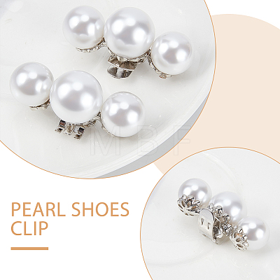 Plastic Imitation Pearl Shoe Decoration FIND-WH0155-050A-1