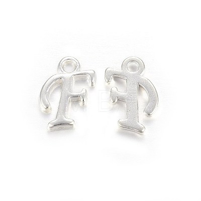 Silver Color Plated Alloy Letter Pendants LS-PALLOY-J718-01S-F-1