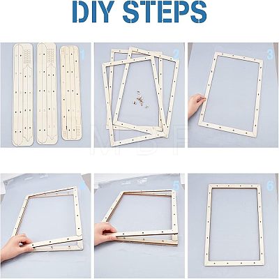 Basswood Assembled Paper Making Frame DIY-WH0308-1