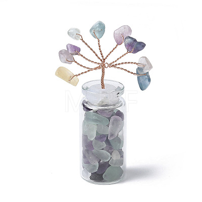 Natural Fluorite Chips Tree Decorations DJEW-P021-E03-1