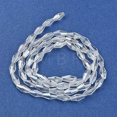 Electroplate Glass Beads Strands X-EGLA-R020-8x4mm-13-1